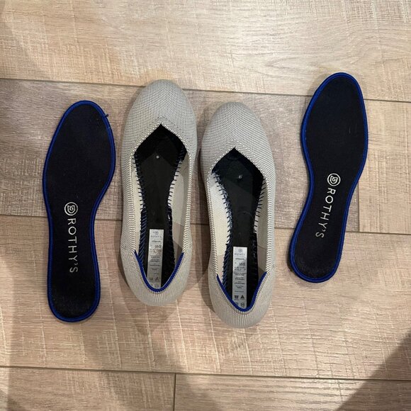 ROTHY'S WOMENS CREAM FLAT SLIP ON SHOES SIZE 8 - Picture 8 of 9